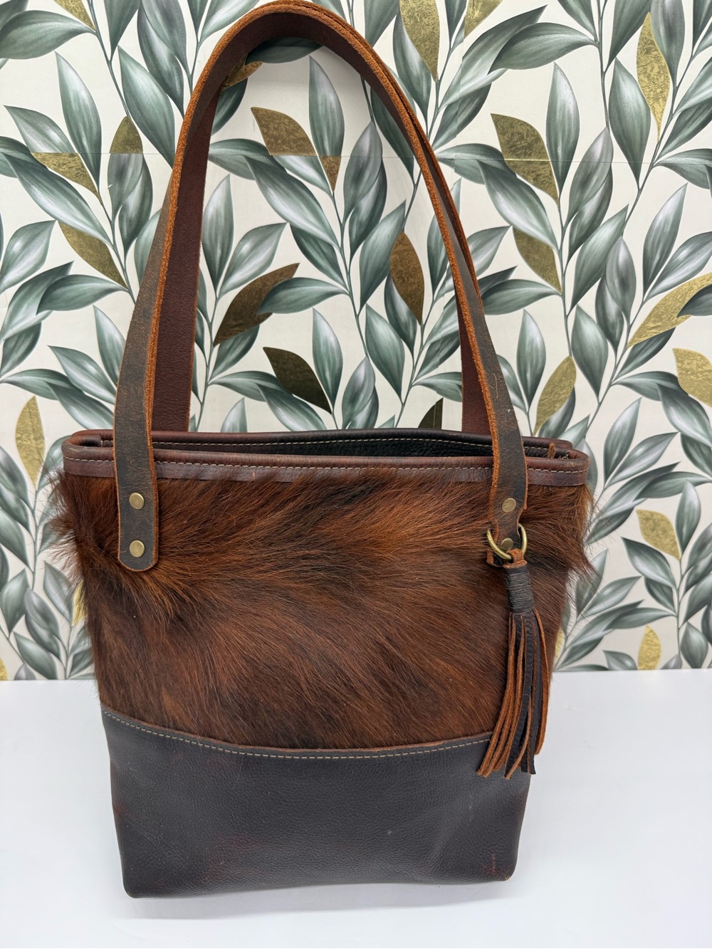 Hair on Hide Leather Tote Bag - Leather Works